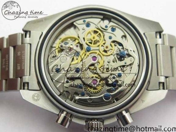 0111 Speedmaster SS Snoopy Apollo OMF Best Edition White Dial on SS Flat link Bracelet Venus Trendy 7882